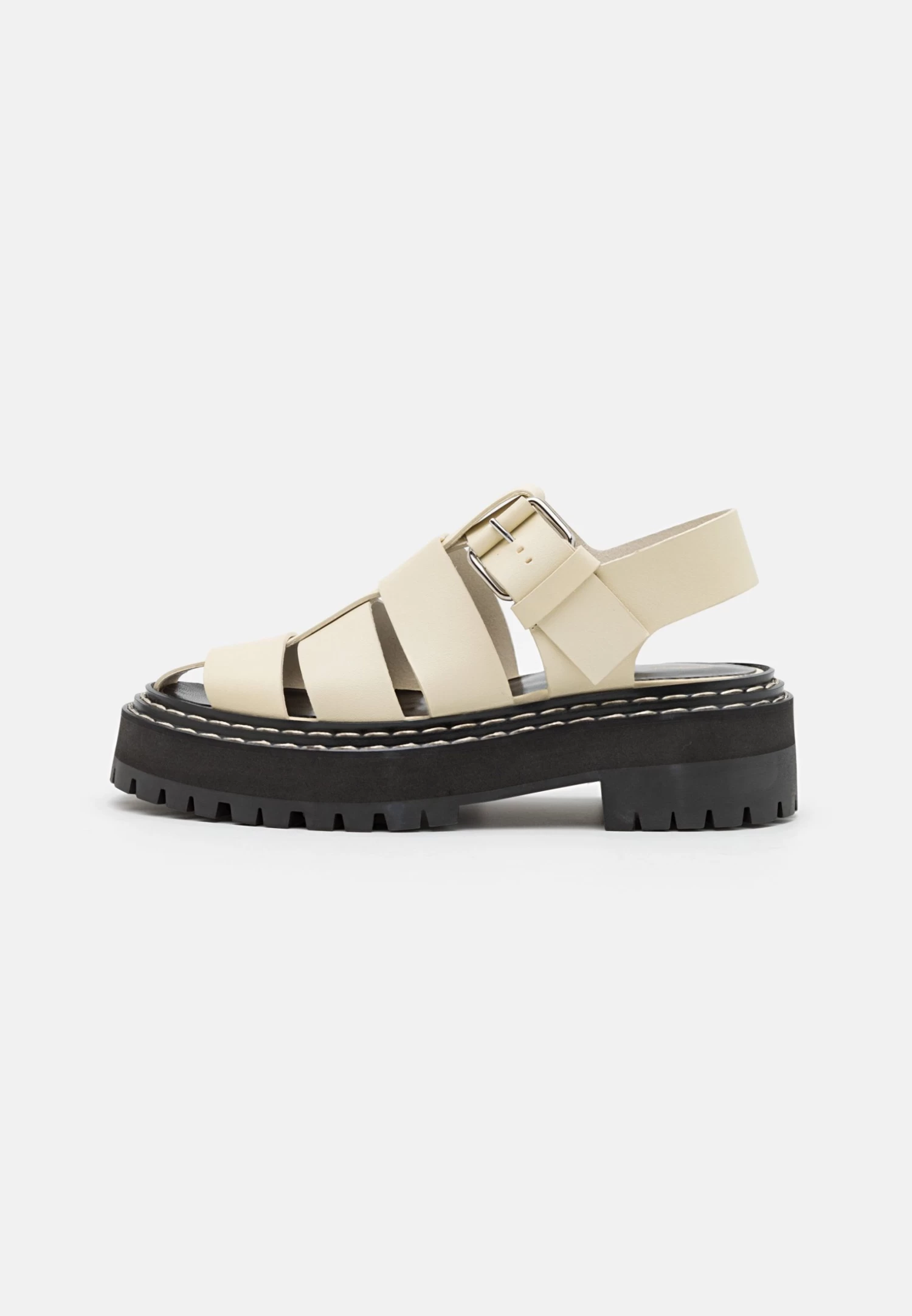 PROENZA SCHOULER Lug Sole Platform Fisherman Scarpe Senza LacciNatural Donna Scarpe Piatte PQ411E016-B11