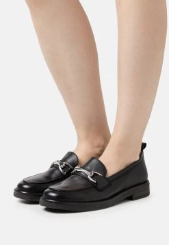 Pavement Shelly BuckleScarpe Senza LacciBlack/Silver Donna Scarpe Piatte PV111E01Y-Q11