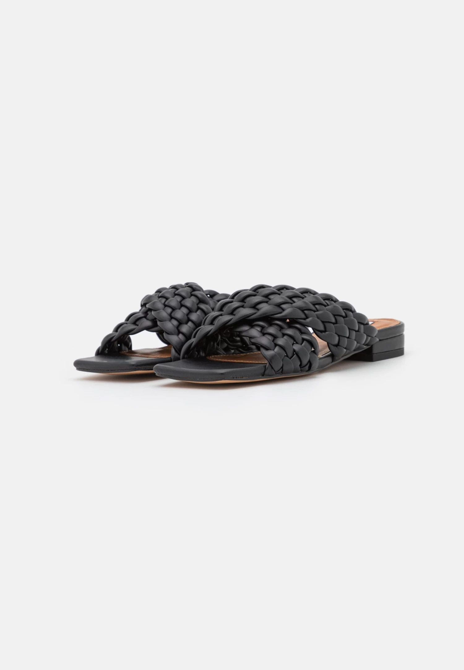 NA-KD Crossed Braided Flats - Ciabattine - Black - immagine 3
