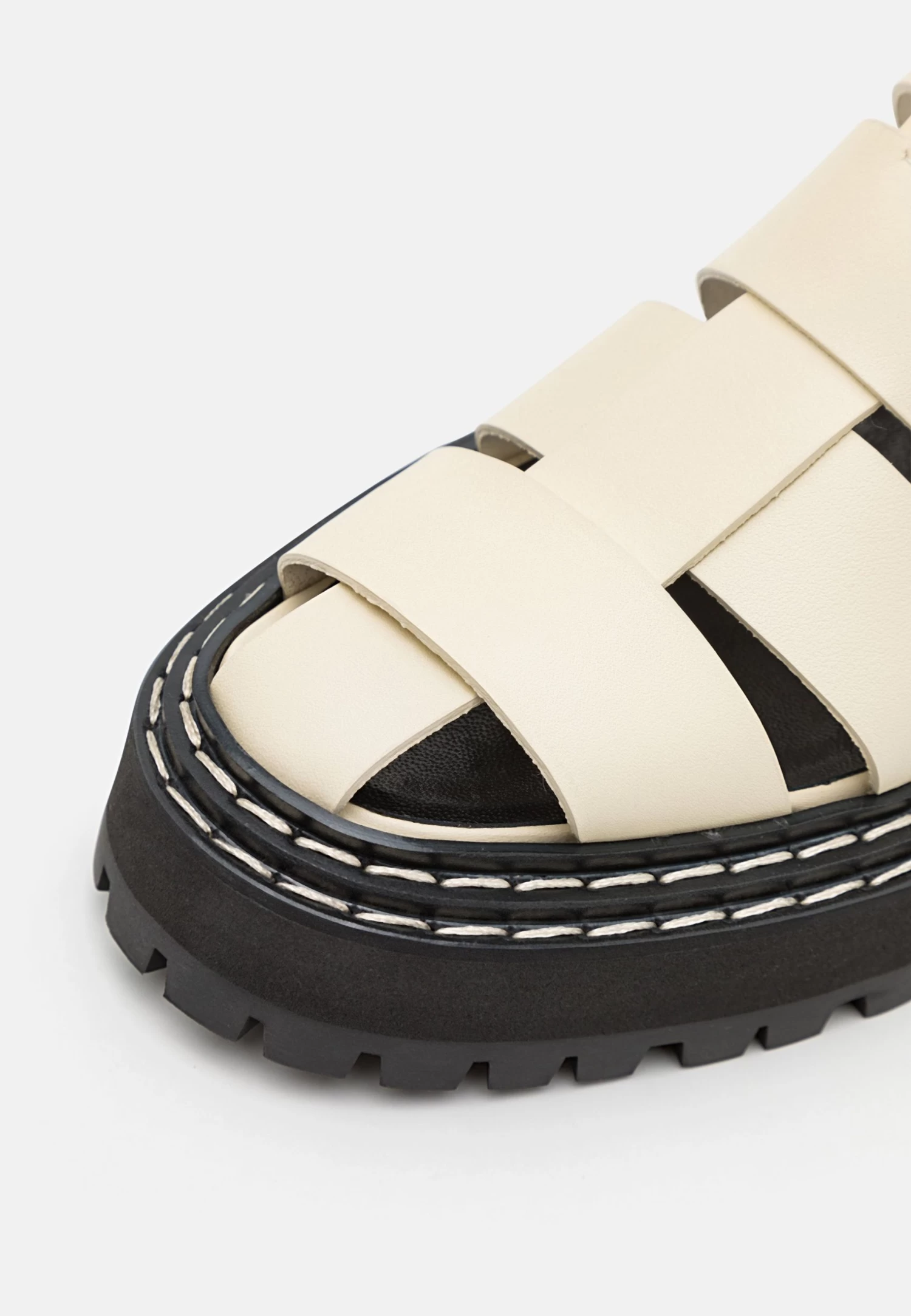 PROENZA SCHOULER Lug Sole Platform Fisherman Scarpe Senza LacciNatural Donna Scarpe Piatte PQ411E016-B11 - immagine 6