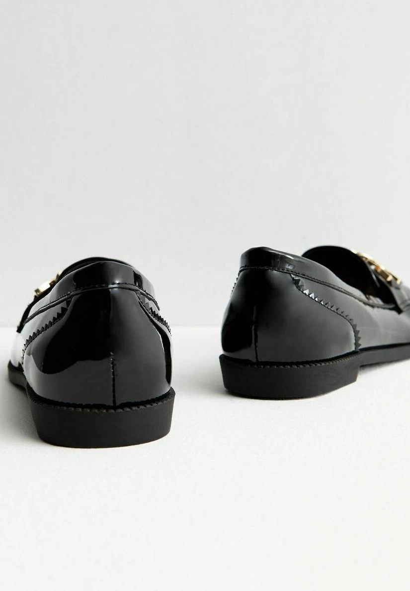 Wide Fit Patent Chain- Scarpe Senza Lacci - Black - immagine 4