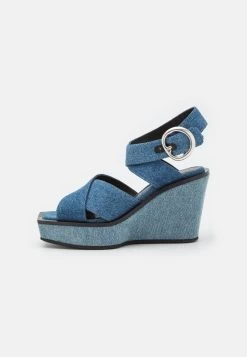 Rag & Bone Santiago WedgeSandali Con ZeppaBlue Donna Tacchi Alti R0711A01R-K11