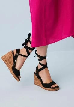 Next Forever Comfort® Crochet Wrap WedgesSandali Con ZeppaBlack Donna Tacchi Alti NX311A19F-Q11