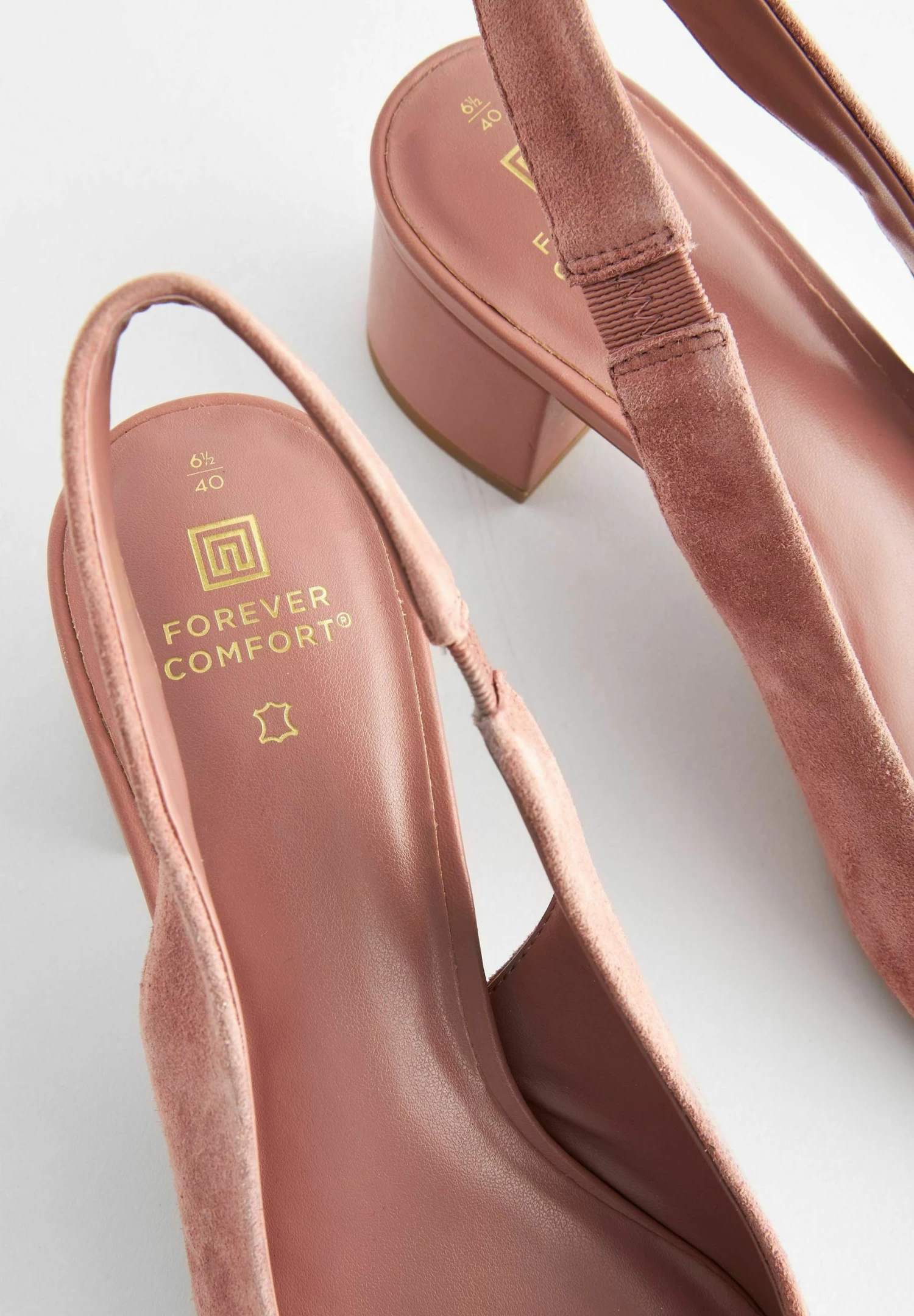 Next Forever Comfort Slingback Low Block Heels Regular Wide- Decolleté - Pink - immagine 6