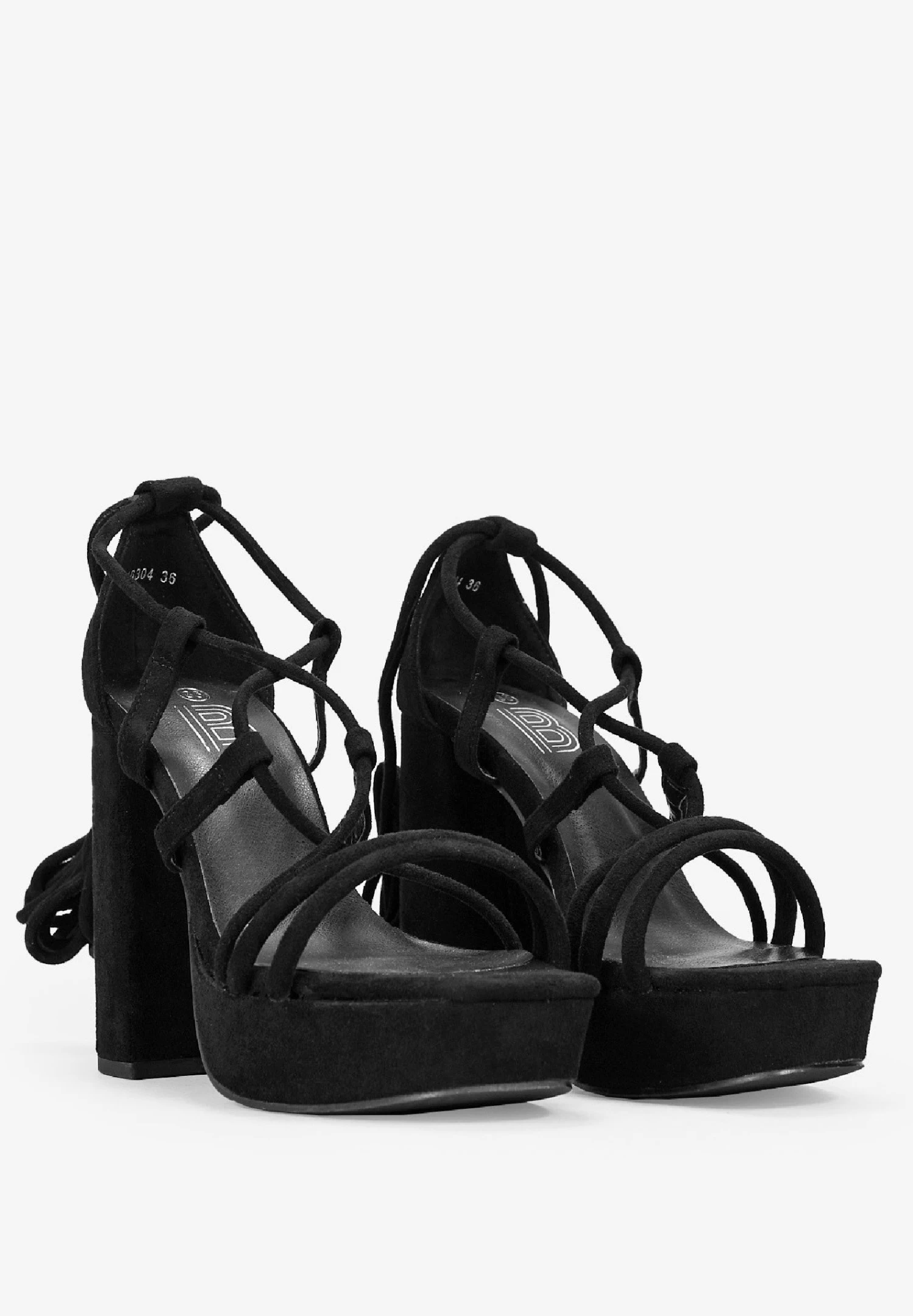 Con Tacón Y CordonesSandali Con TaccoBlack Donna Tacchi Alti B4A11A0GL-Q11 - immagine 2