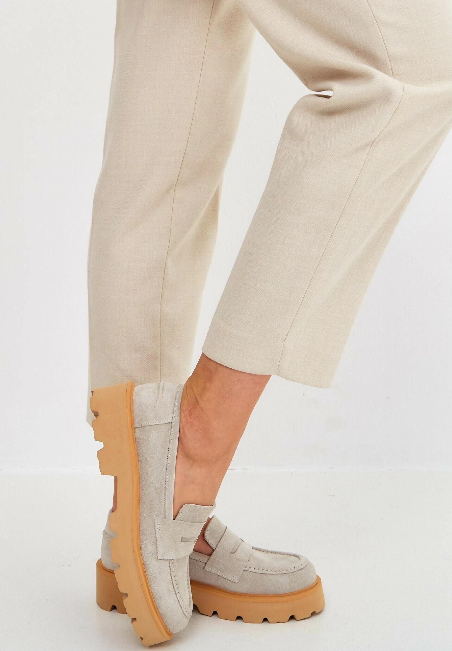 MocassiniBeige Donna Scarpe Piatte CEK11E028-B11 - immagine 4