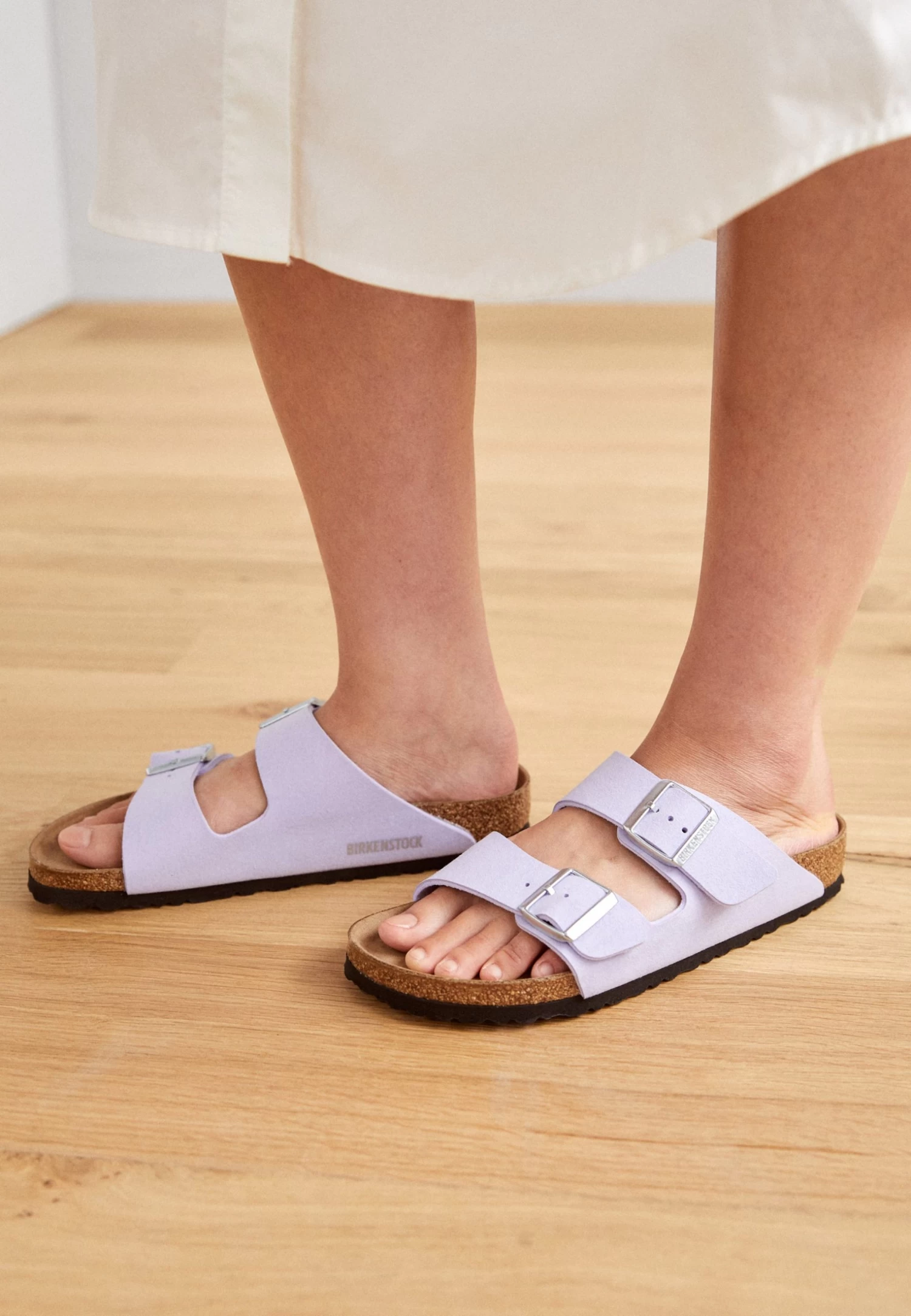 Birkenstock Arizona Vegan Narrow FitPantofoleSoft Purple Fog Donna Ciabatte E Zoccoli BI111A13D-I11 - immagine 2