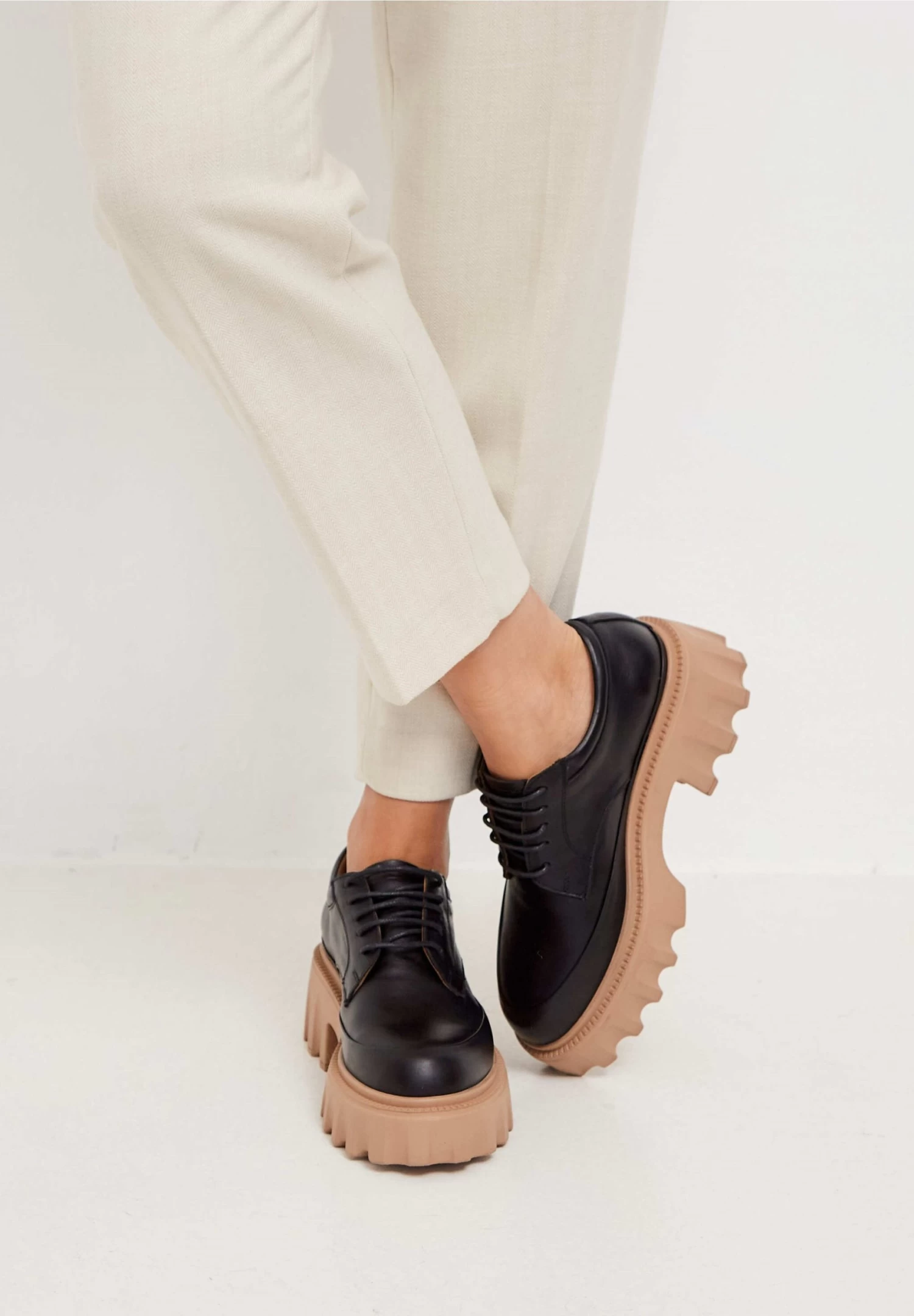 Loafers ChunkyPlattform StringateBlack Donna Scarpe Piatte CEK11E02B-Q11 - immagine 2