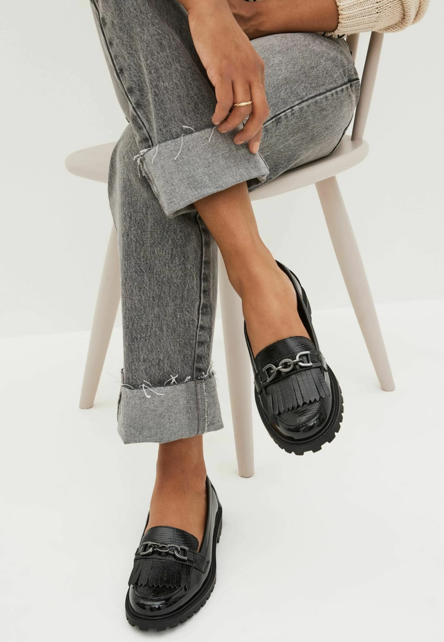 Next Forever Comfort® Chain Trim Scarpe Senza LacciBlack Donna Scarpe Piatte NX311E0AP-Q11