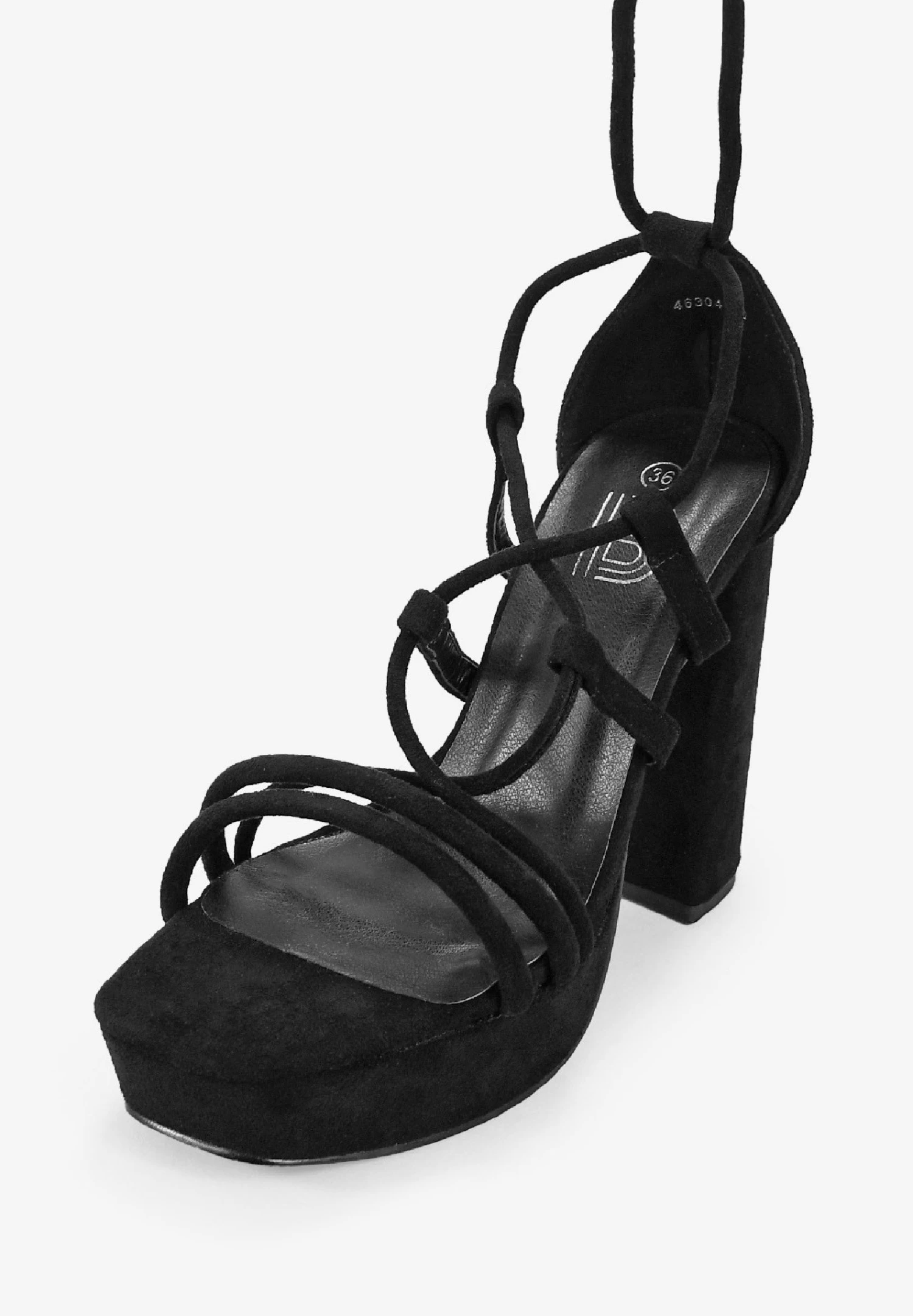 Con Tacón Y CordonesSandali Con TaccoBlack Donna Tacchi Alti B4A11A0GL-Q11 - immagine 4