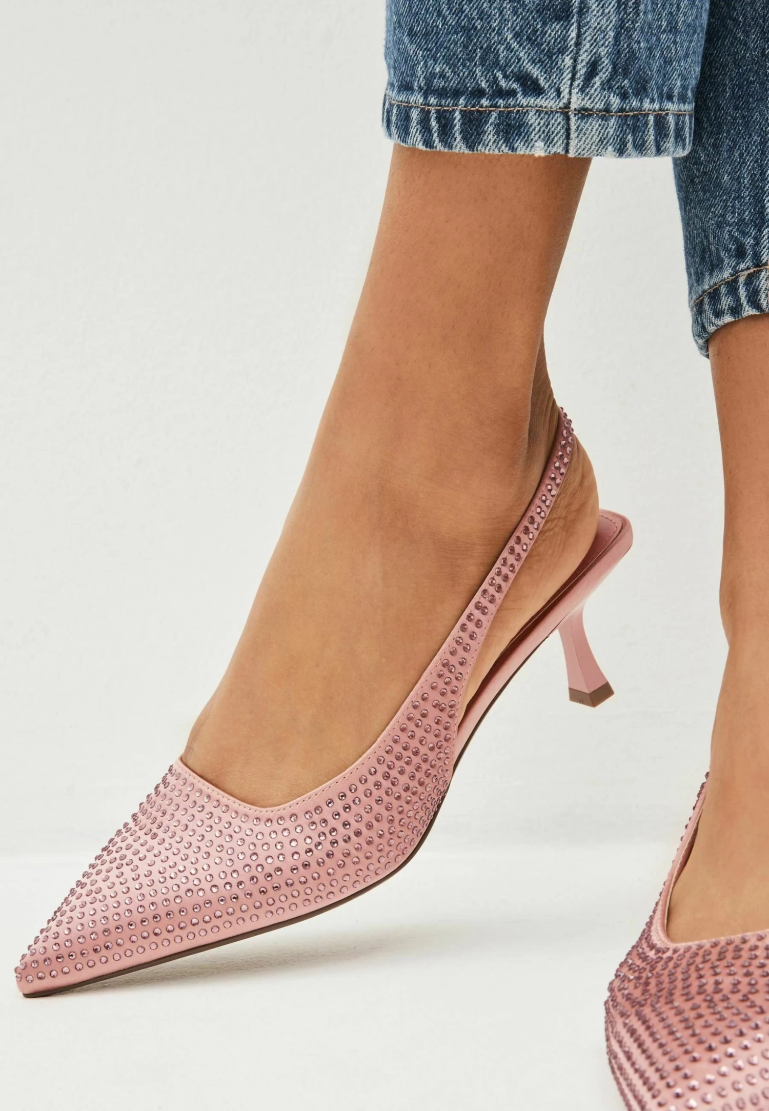 Next Forever Comfort Jewel Studded Kitten HeelsDecolletéMottled Pink Donna Scarpe Con Tacco NX311B07I-J12 - immagine 2