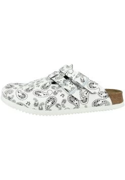 Birkenstock CiabattinePaisley Black-White Donna Ciabatte E Zoccoli BI111A0LB-A11
