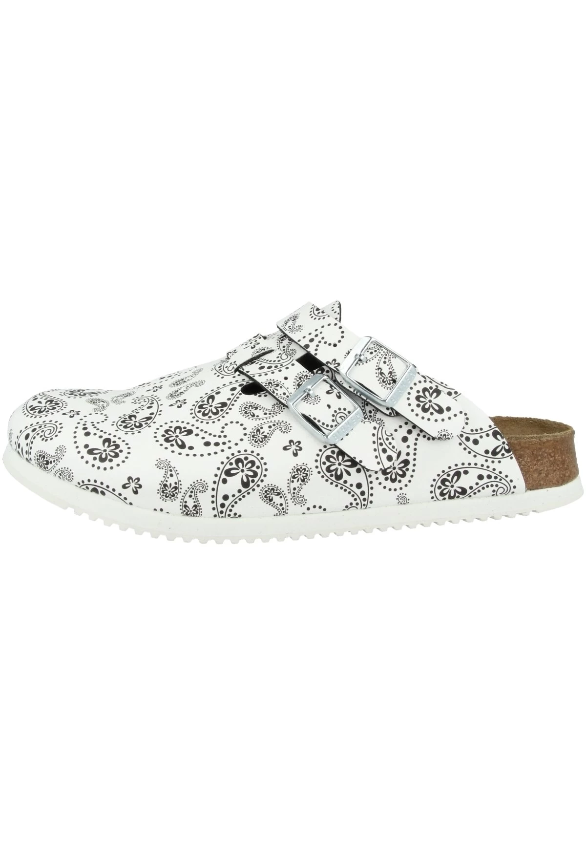 Birkenstock CiabattinePaisley Black-White Donna Ciabatte E Zoccoli BI111A0LB-A11
