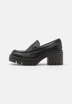 Selected Femme Slfsage High Heel Penny Loafer - Scarpe Con Plateau - Black