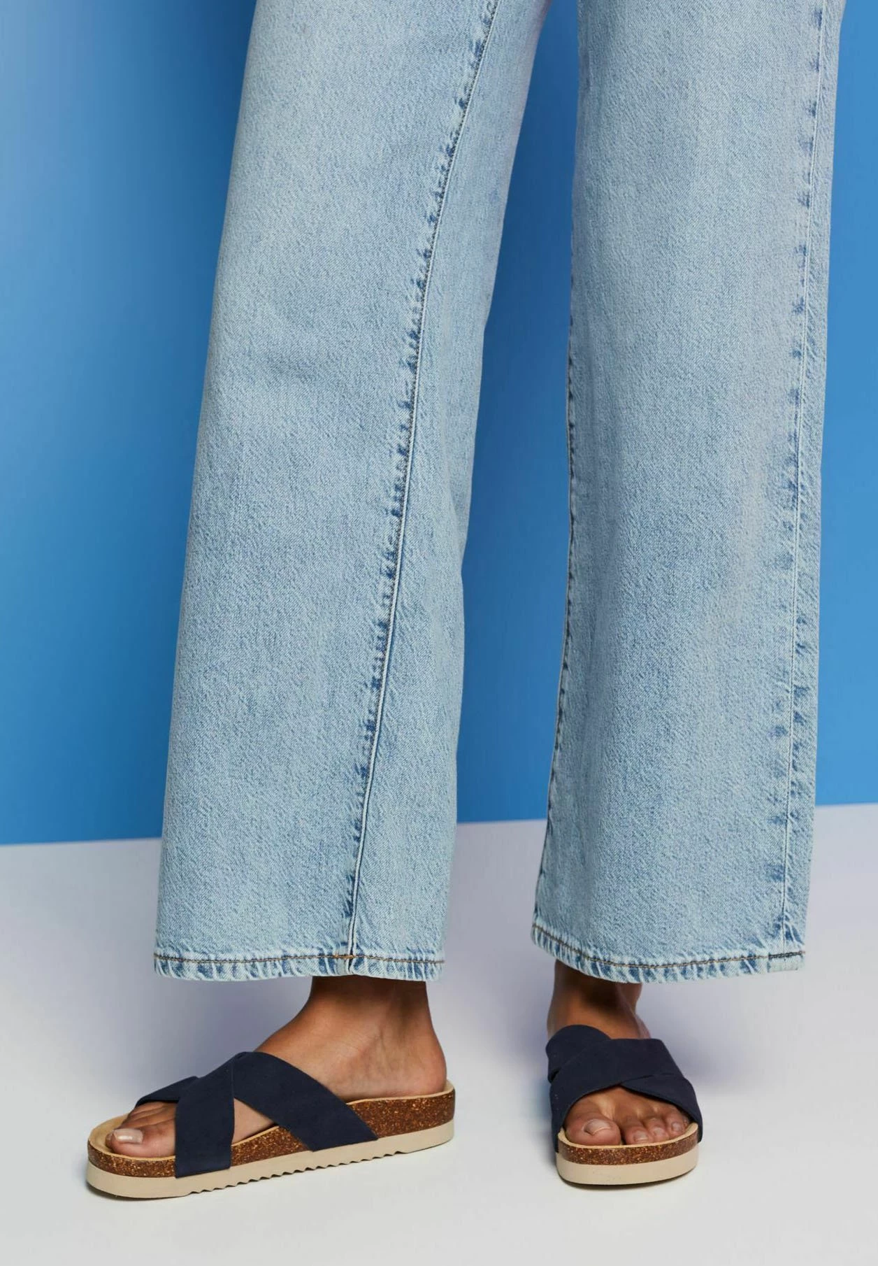 ESPRIT Mit Überkreuzten RiemenCiabattineNavy Donna Ciabatte E Zoccoli ES111A0WJ-K11