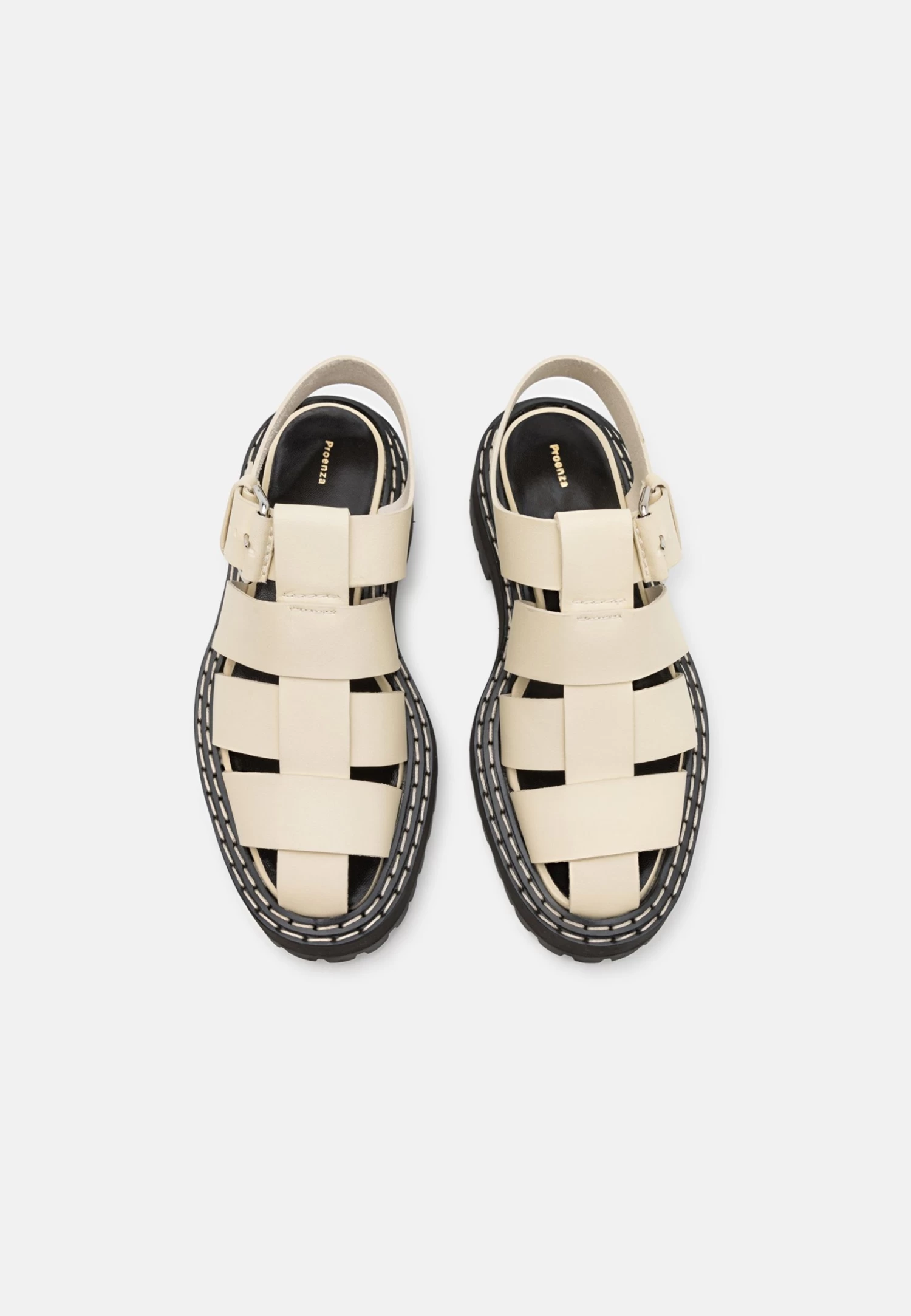 PROENZA SCHOULER Lug Sole Platform Fisherman Scarpe Senza LacciNatural Donna Scarpe Piatte PQ411E016-B11 - immagine 4