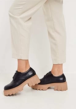 Loafers ChunkyPlattform StringateBlack Donna Scarpe Piatte CEK11E02B-Q11