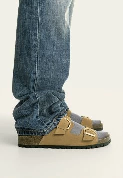 Stradivarius With Buckles CiabattineBeige Donna Ciabatte E Zoccoli STH11A0OH-B11