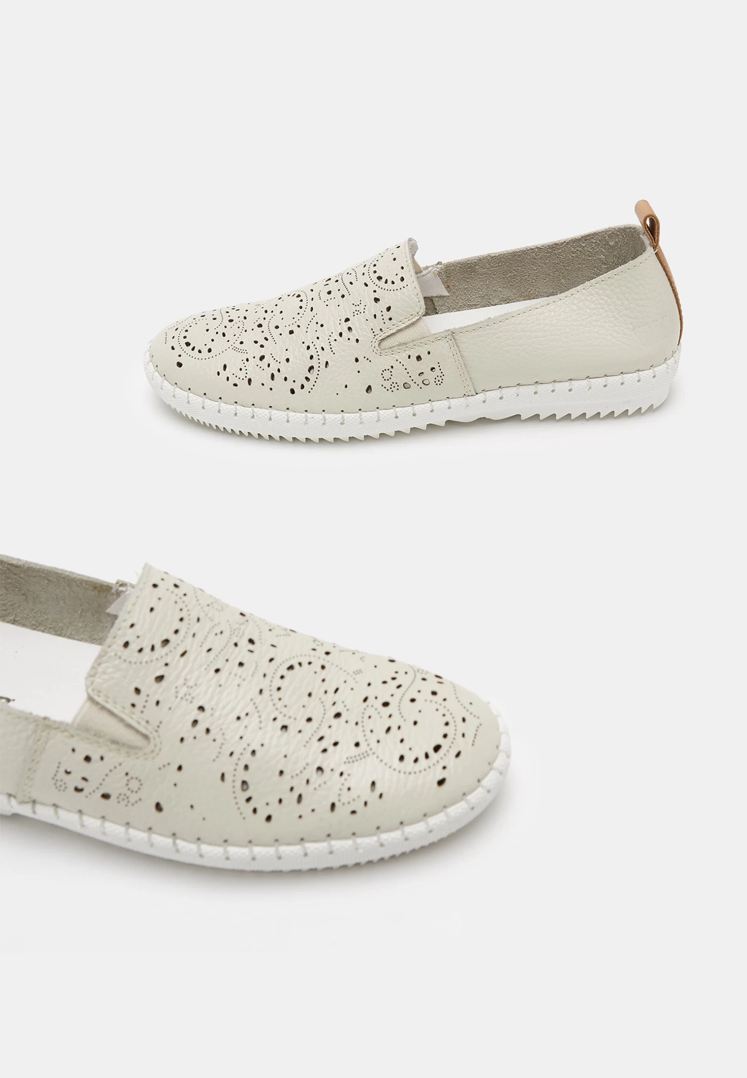 Bata In Traforata MocassiniWeiß Donna Scarpe Piatte BT911E00Z-A11 - immagine 6